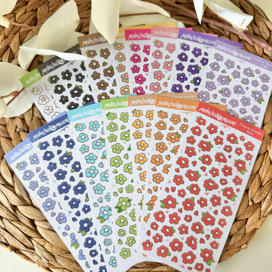 Floral Doodle Sticker Sheets