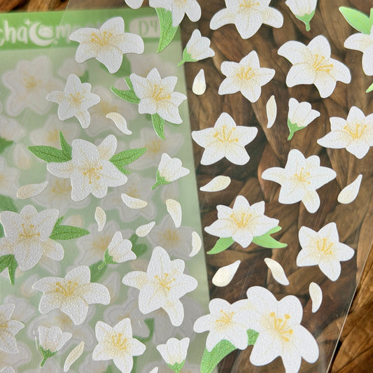 Lily Flower Vinyl Deco Sticker Sheets