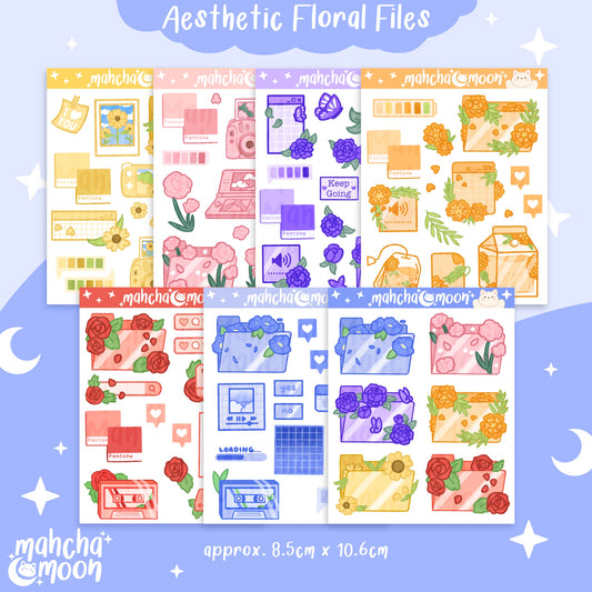 Aesthetic Florals Sticker Sheets