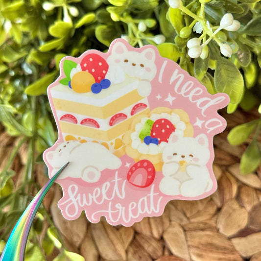 I Need a Sweet Treat Vinyl Sticker