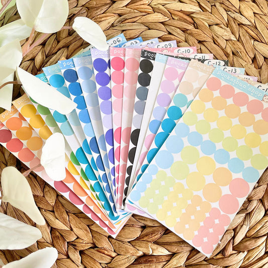 Solid Circles Deco Sticker Sheets