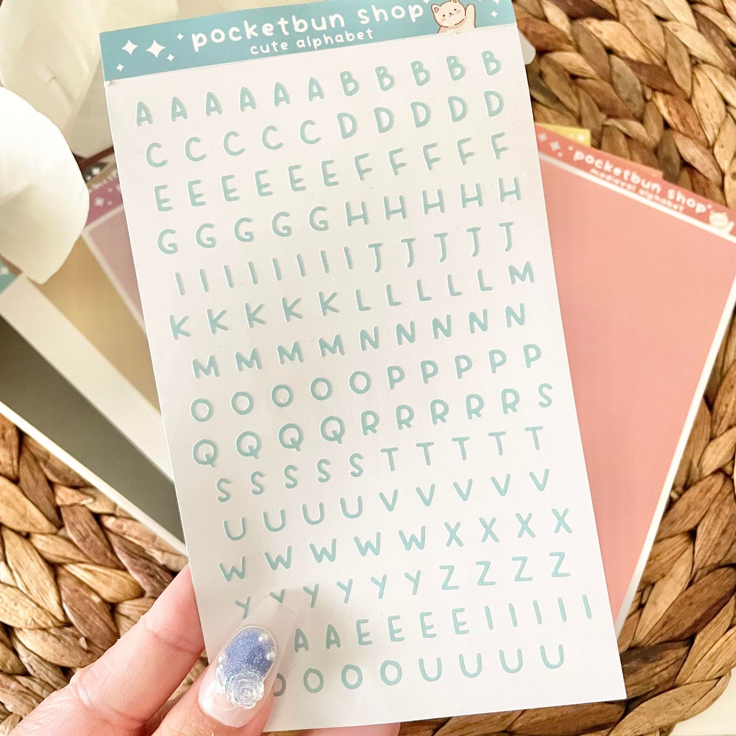 Cute Alphabet Vinyl Deco Sticker Sheets
