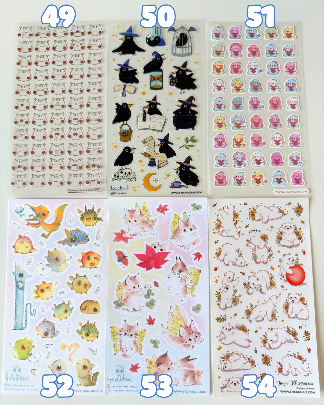 Stickii Club Sheets