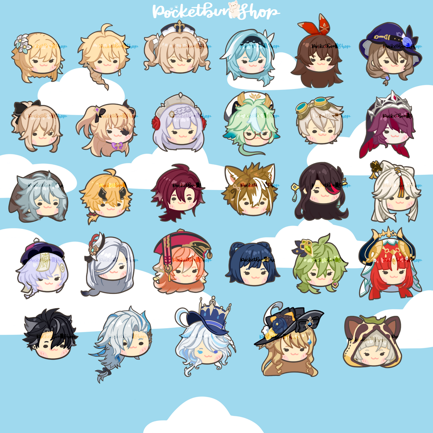Genshin Impact Mini Keychains/Phone Charms