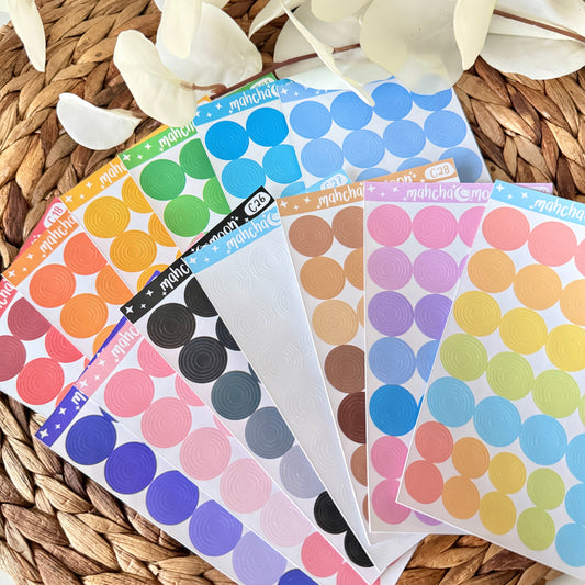 Concentric Circle Sticker Sheets