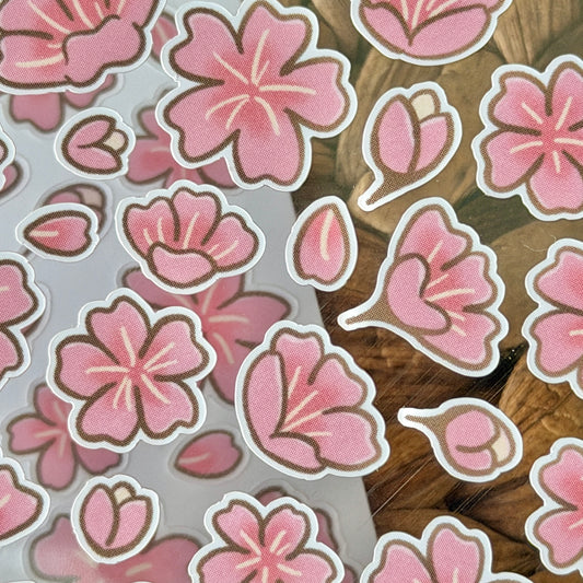 Cherry Blossom | Doodle Sticker Sheet
