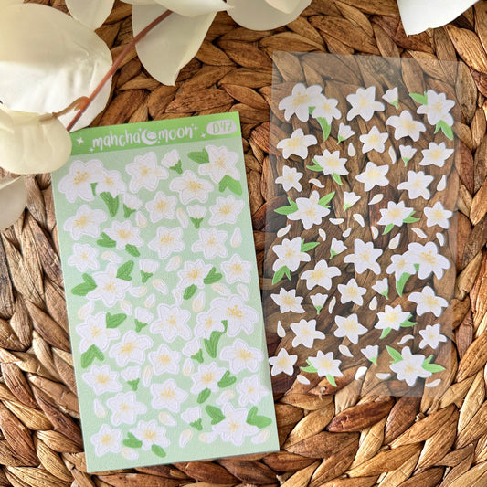 Lily Flower Vinyl Deco Sticker Sheets