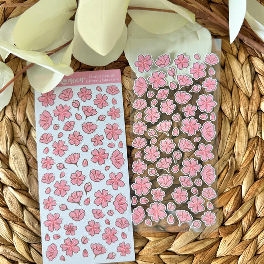 Cherry Blossom | Doodle Sticker Sheet
