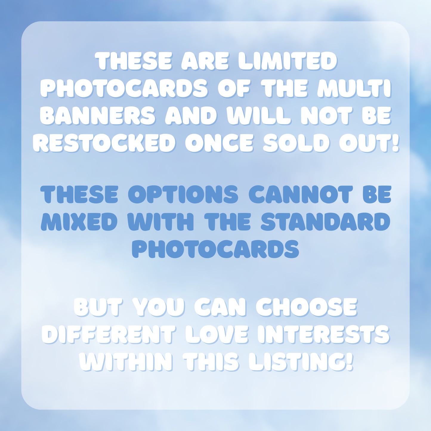 Multi Banner LADS Photocards | Different Finishes Available!