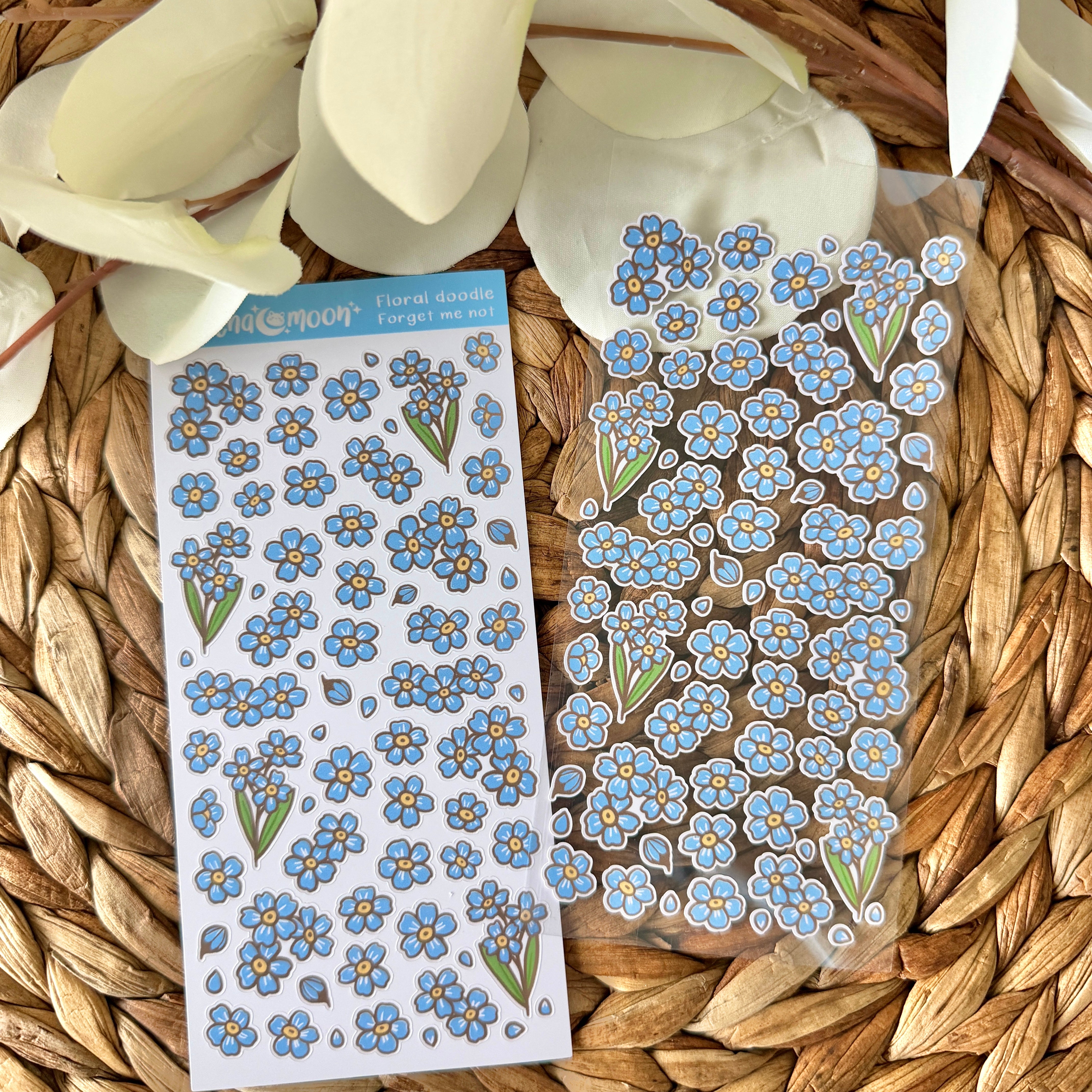 Forget me Not | Doodle Sticker Sheet – MahchaMoon