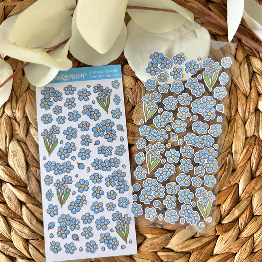 Forget me Not | Doodle Sticker Sheet
