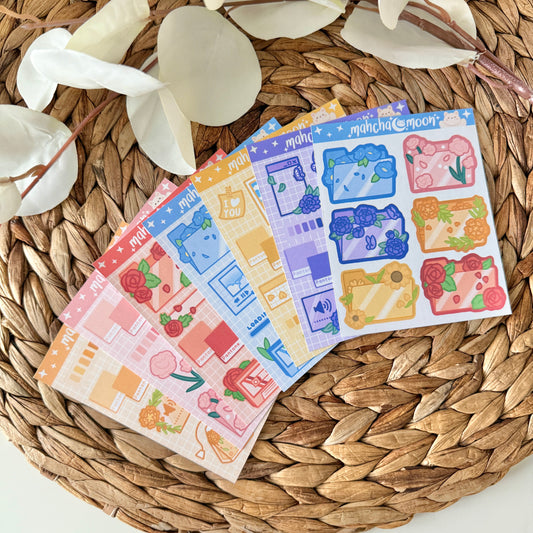 Aesthetic Florals Sticker Sheets