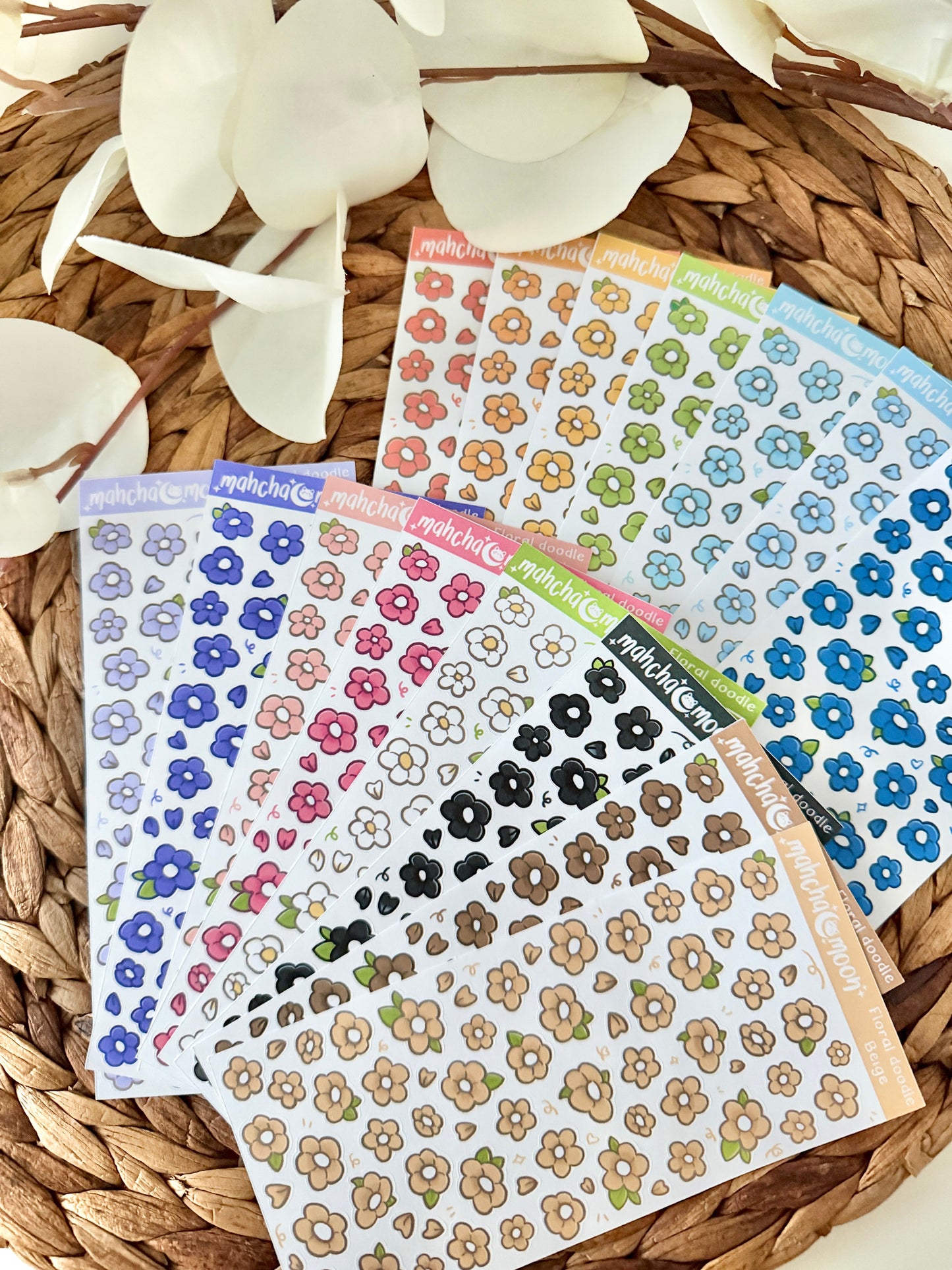Floral Doodle Sticker Sheets
