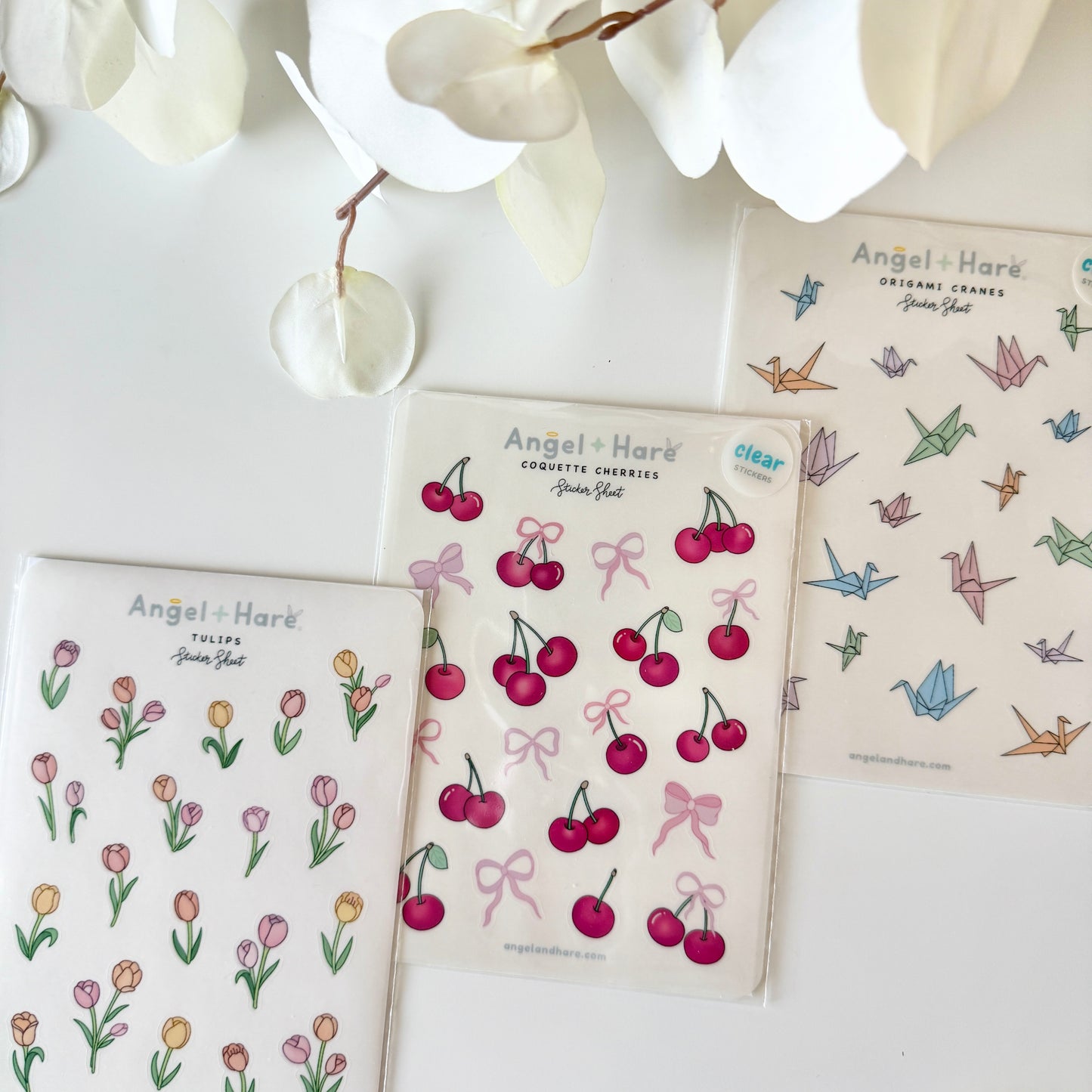 Angel and Hare CLEAR Sticker Sheets