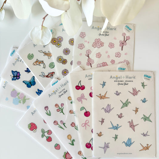 Angel and Hare CLEAR Sticker Sheets