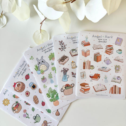 Angel and Hare MATTE Sticker Sheets