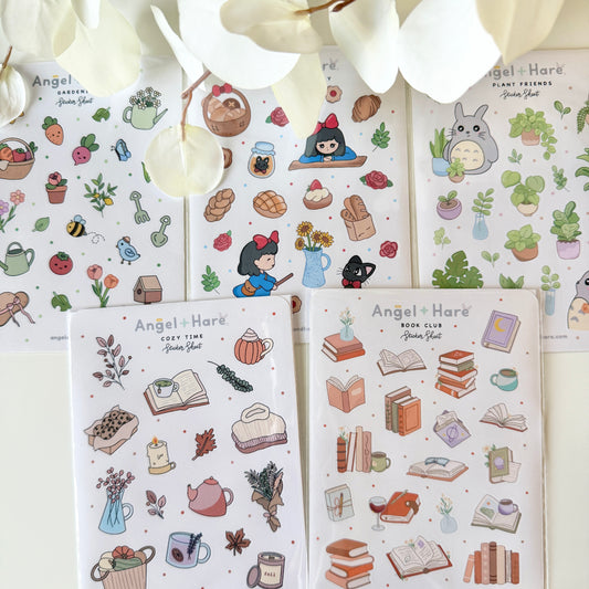 Angel and Hare MATTE Sticker Sheets