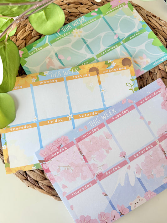 Weekly Planner Pads - Sunday Start