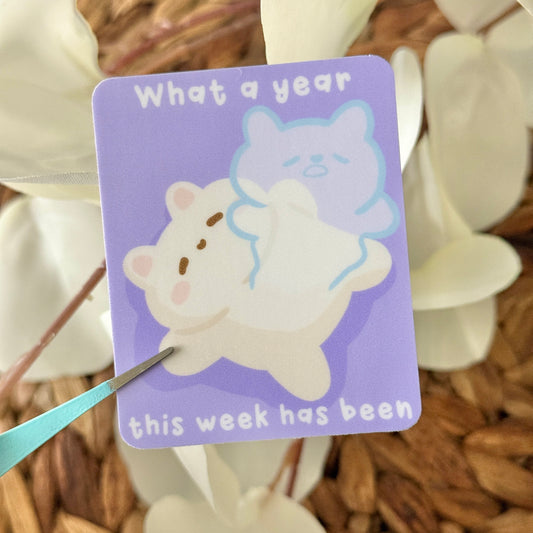 What a Year Tofu Vinyl Sticker