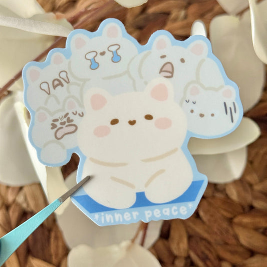 Inner Peace Tofu Vinyl Sticker