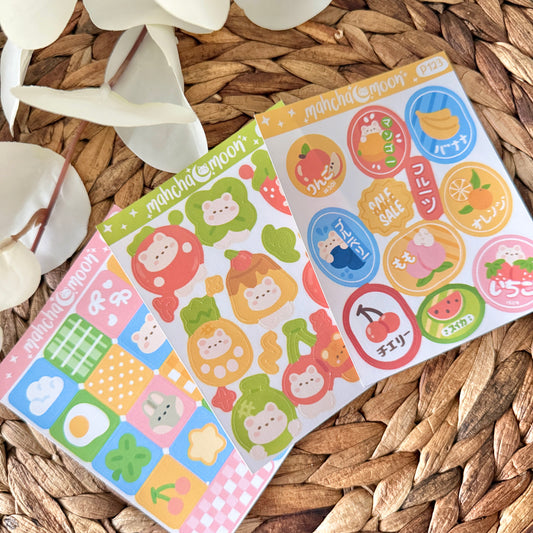 Patreon Sticker Club - Kawaii Theme Sticker Sheets