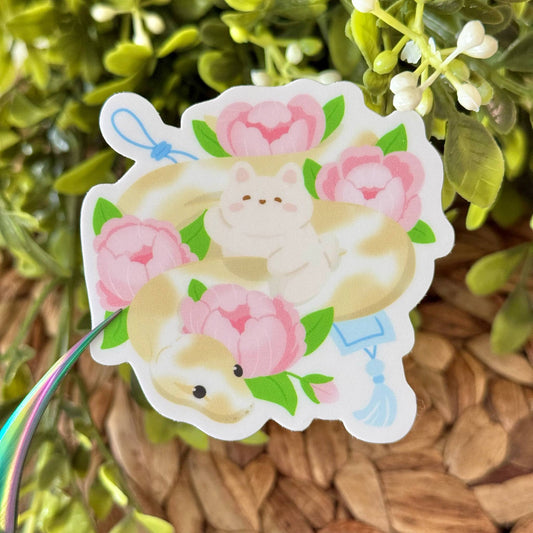 Year of The Snake + Tofu Vinyl Sticker