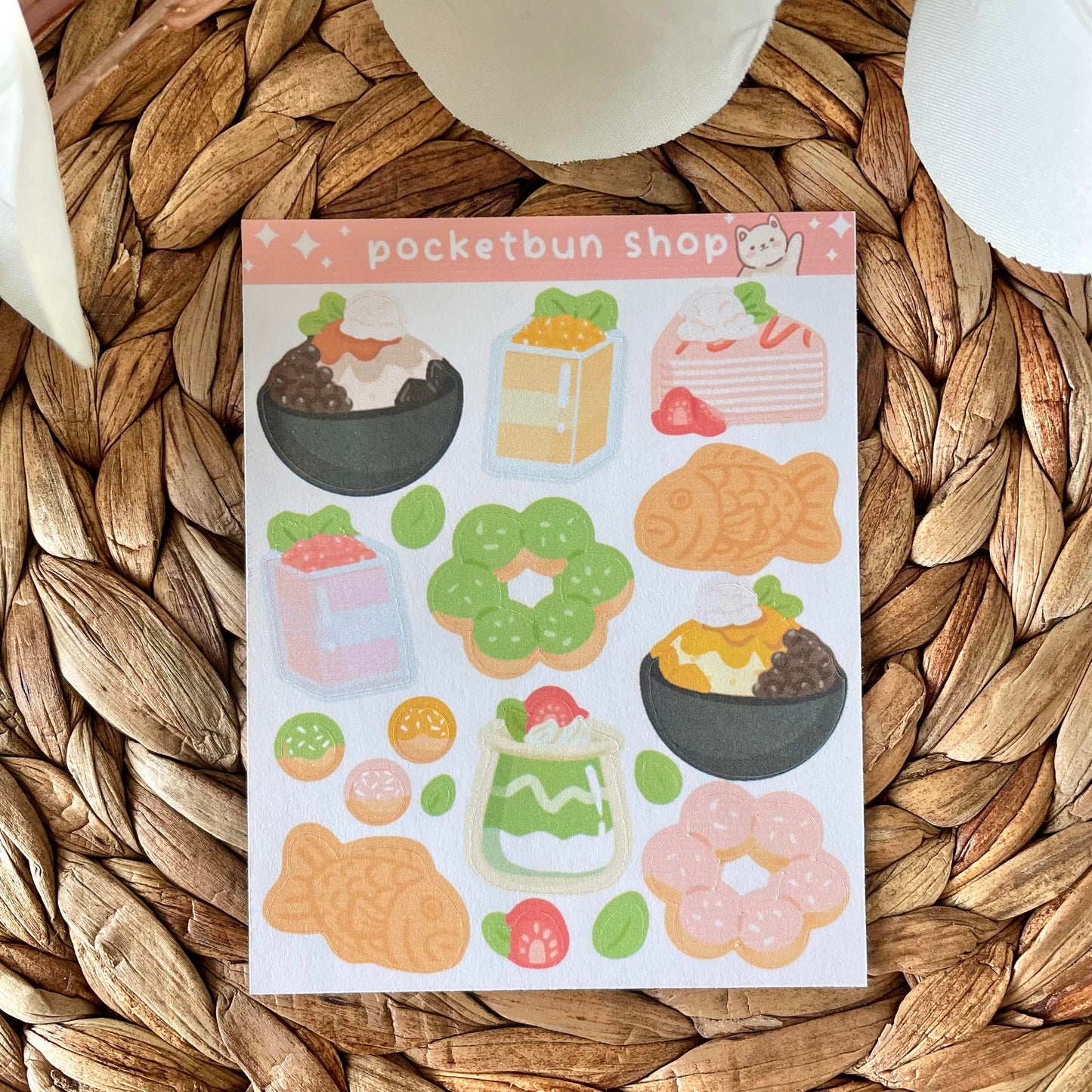 Patreon Sticker Club - Tofu Boba Cafe Sticker Sheets