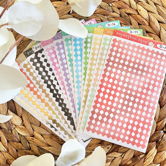 Matte Sparkle Deco Vinyl Sticker Sheets