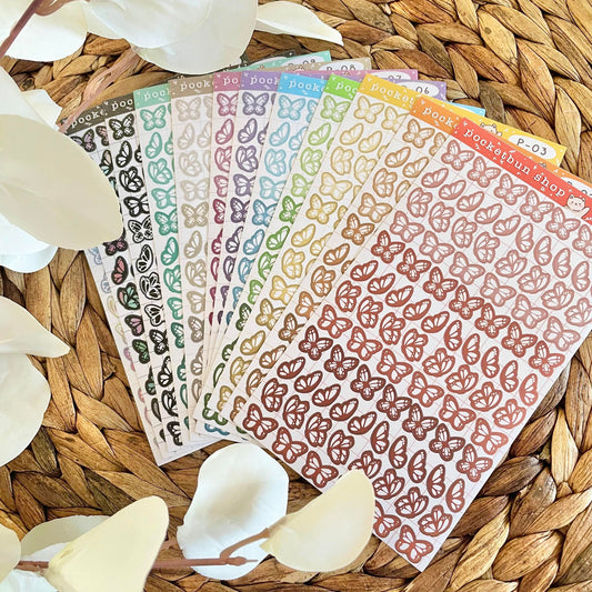 MATTE Butterfly Vinyl Deco Sticker Sheets