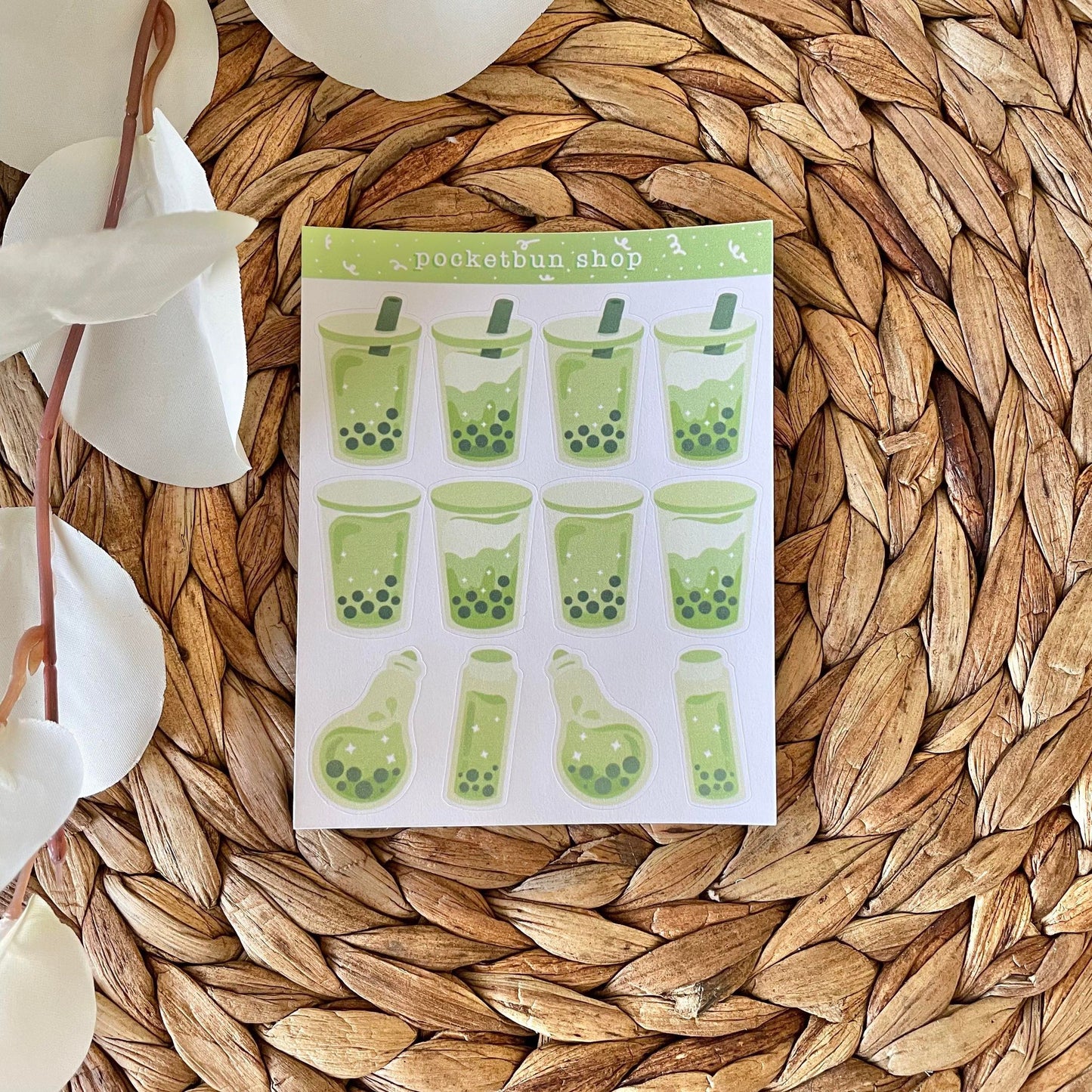 Boba Cafe Sticker Sheets