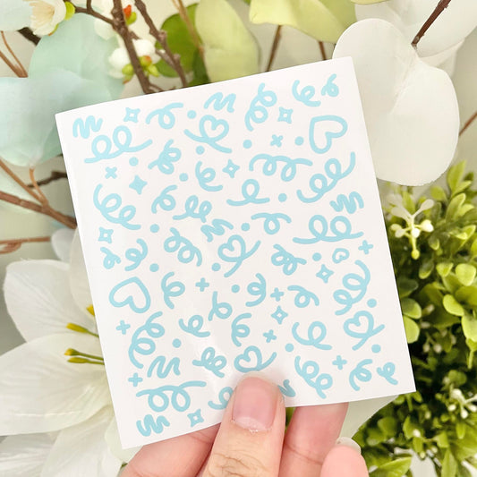 A-GRADE Confetti Polco/Deco Sticker Sheets