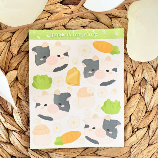 Daisy Cow Sticker Sheet