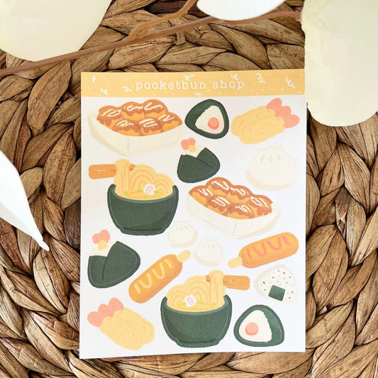 Asian Street Food Sticker Sheet