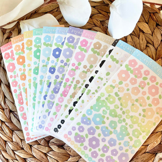 Flower Vinyl Deco Sticker Sheets