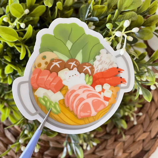 Tofu Hotpot Vinyl Sticker