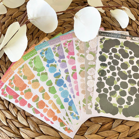 Rose Vinyl Deco Sticker Sheets