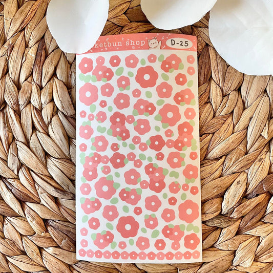 Flower Vinyl Deco Sticker Sheets
