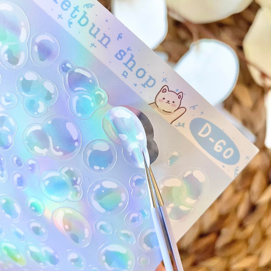 Bubble Vinyl Deco Sticker Sheets