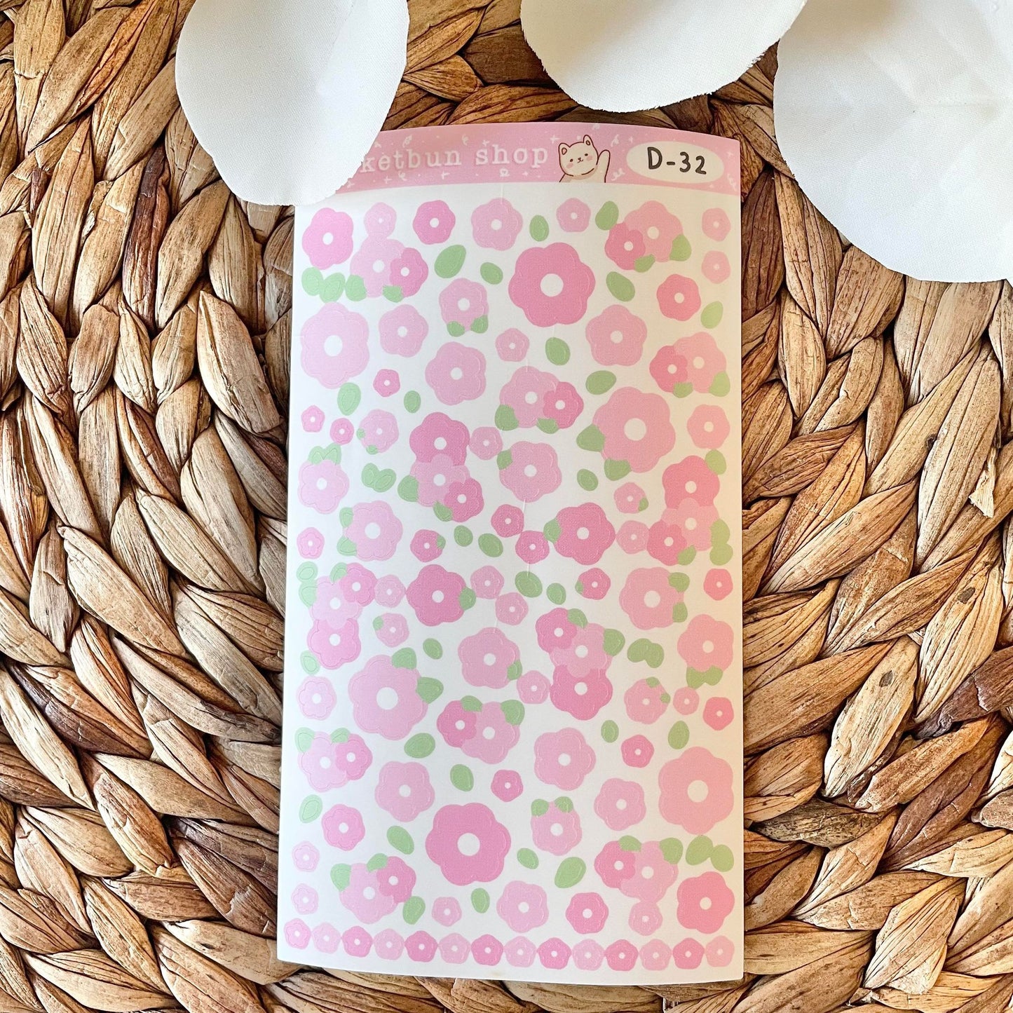 Flower Vinyl Deco Sticker Sheets