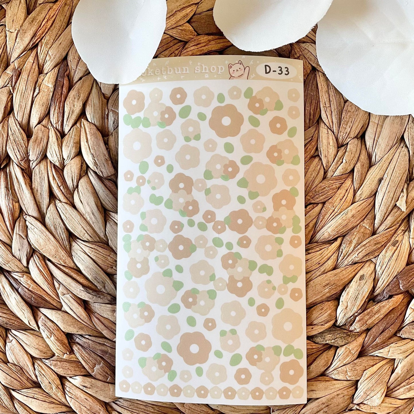 Flower Vinyl Deco Sticker Sheets