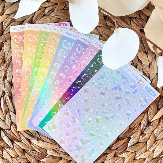Bubble Vinyl Deco Sticker Sheets