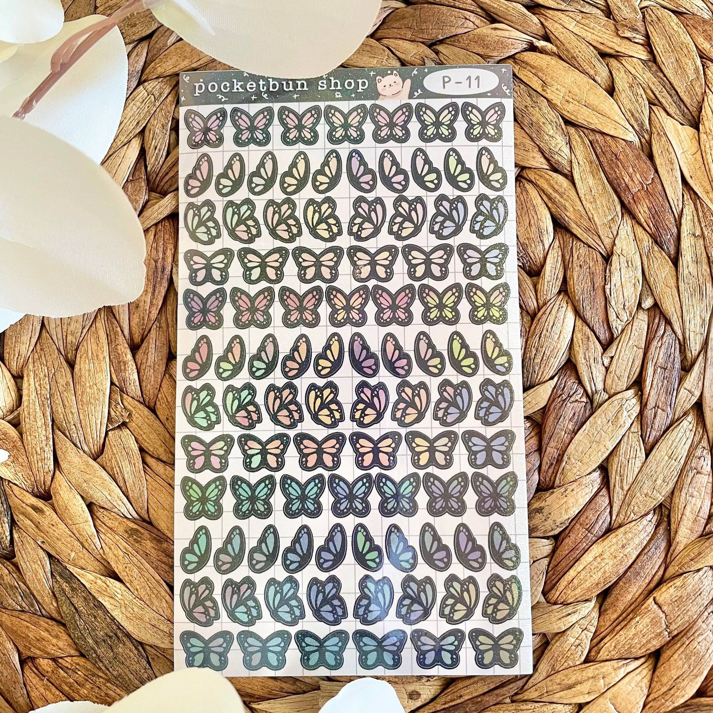 HOLO Butterfly Vinyl Deco Sticker Sheets