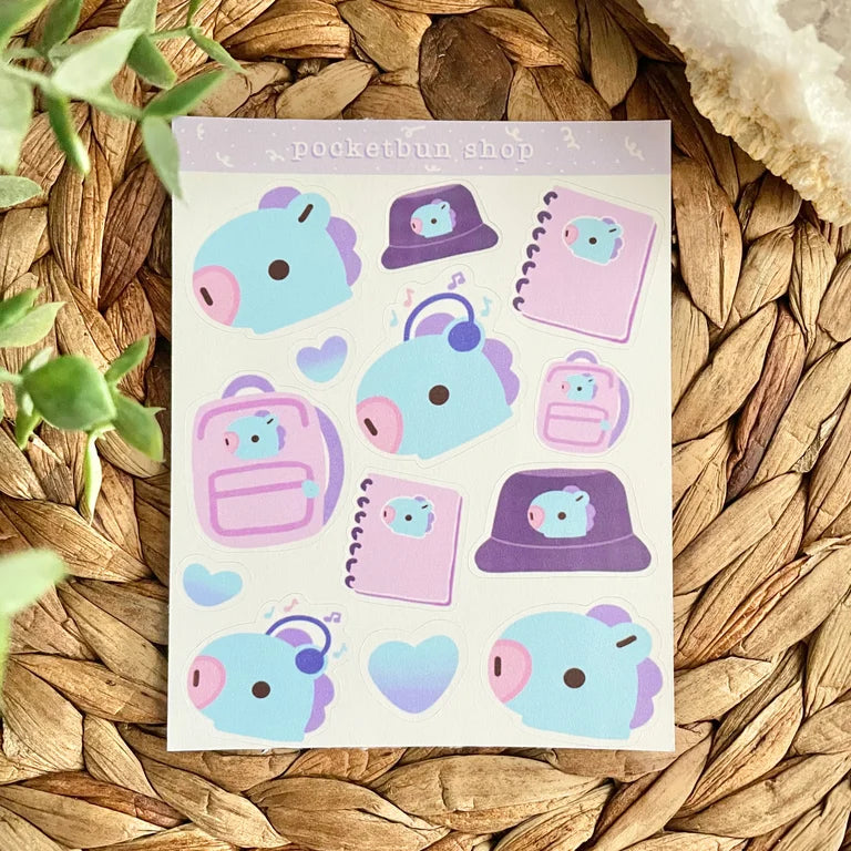 Cute BT Mascot Sticker Sheets