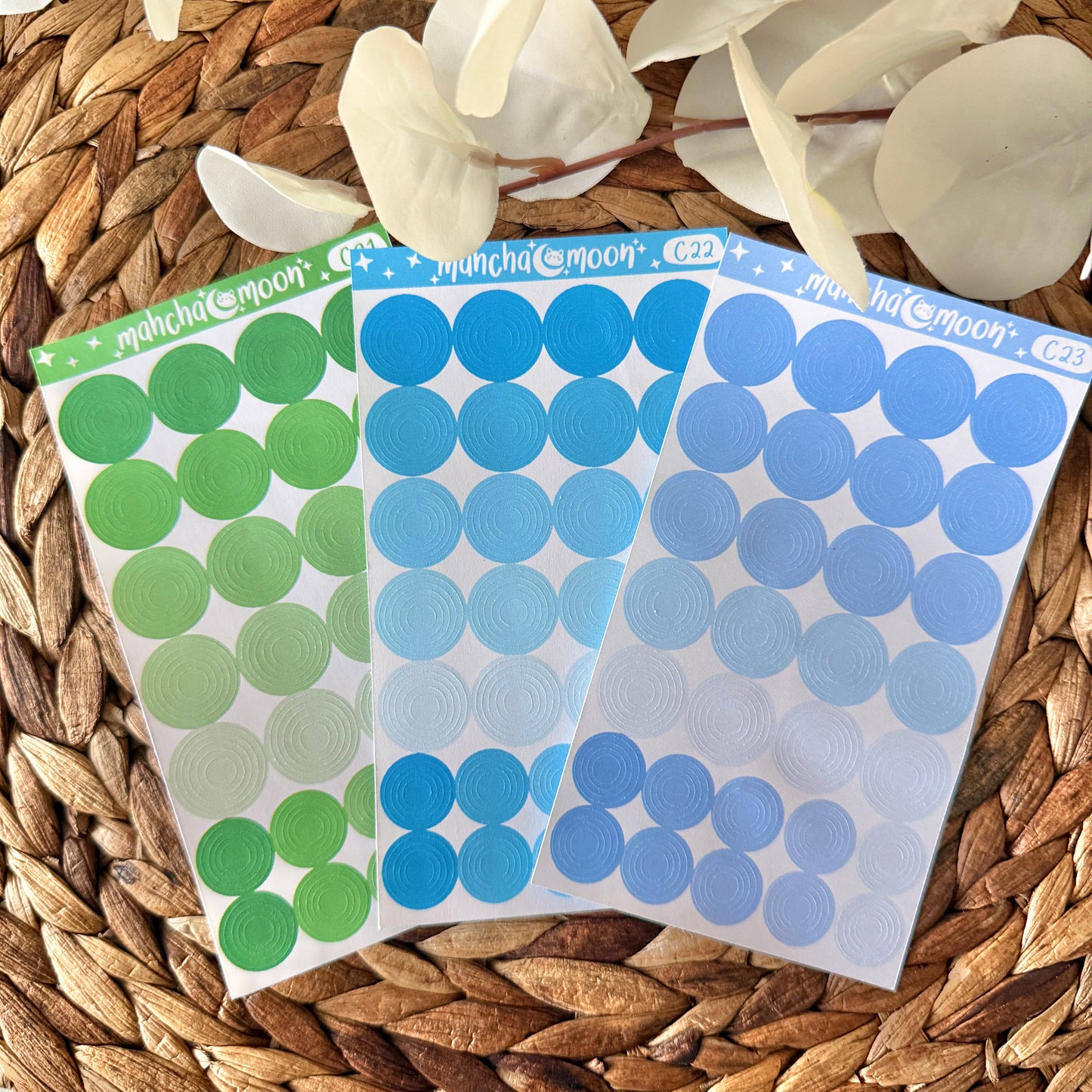 Concentric Circle Sticker Sheets