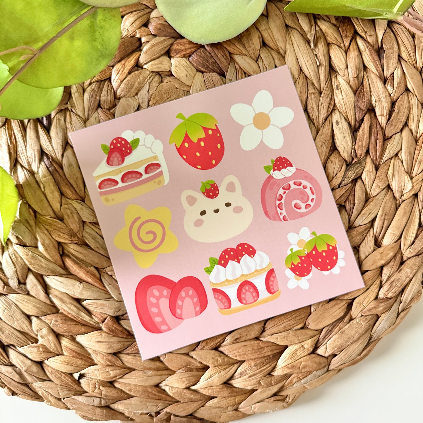 Strawberry Tofu Art Print