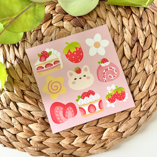 Strawberry Tofu Art Print