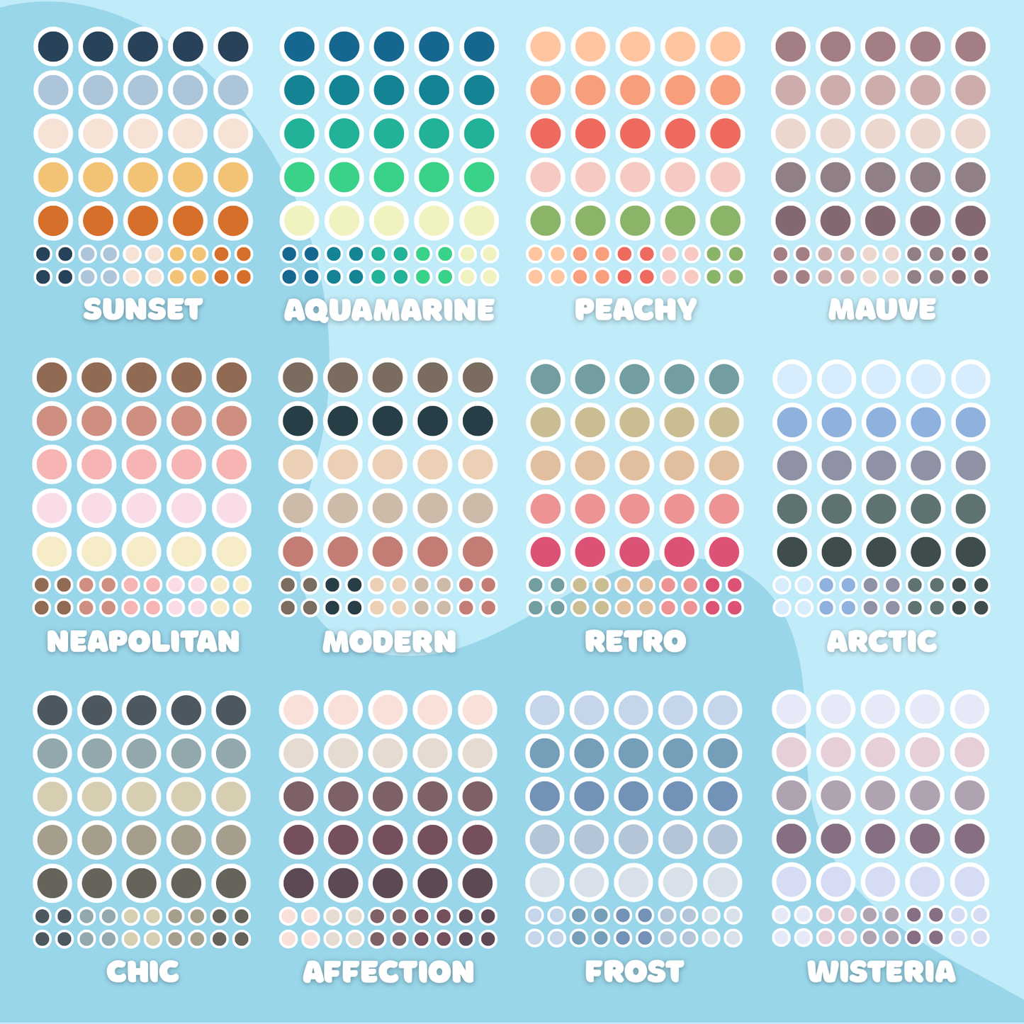 Palette Dot Sticker Sheets