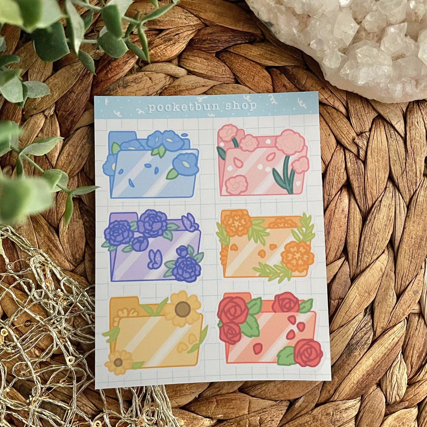 Aesthetic Florals Sticker Sheets