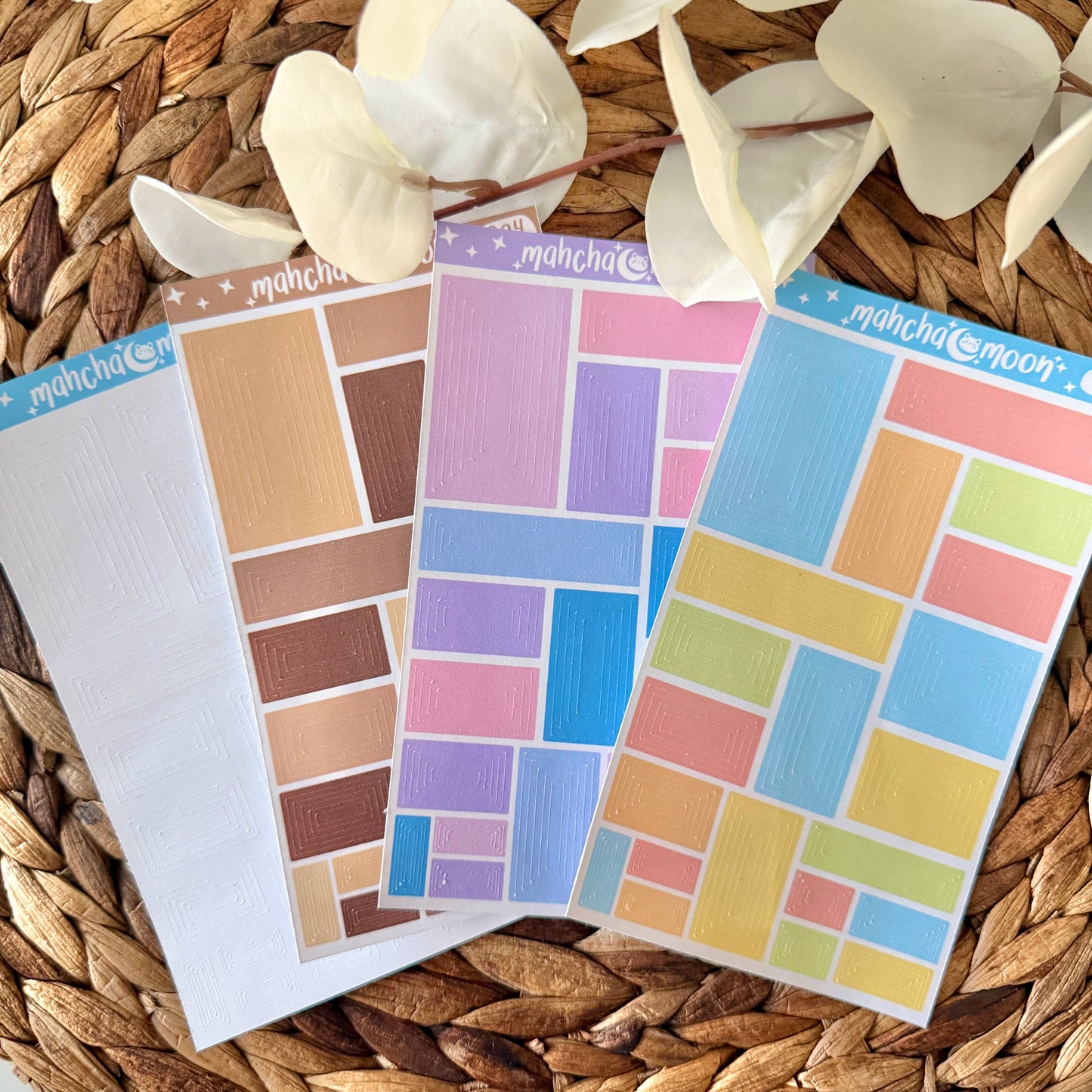 Concentric Rectangle Sticker Sheets