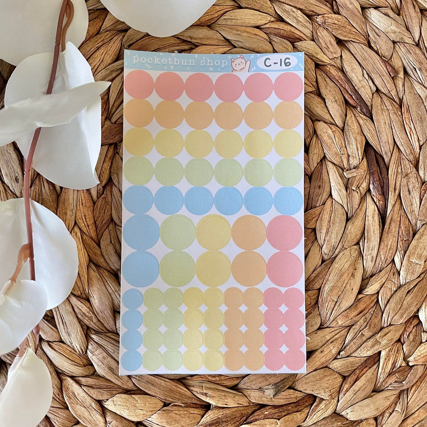 Solid Circles Deco Sticker Sheets